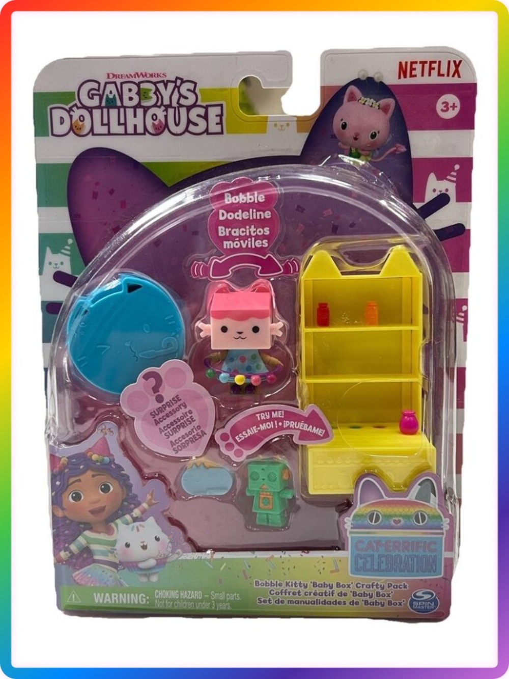 Gabby's Dollhouse Baby Box Bobbie Kitty Cafthy Pack NEW